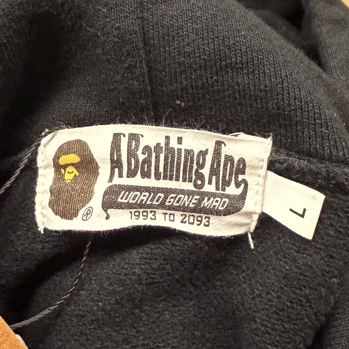 베이프 블랙 헤드 원 포인트 스몰로고 후드티 상품이미지5