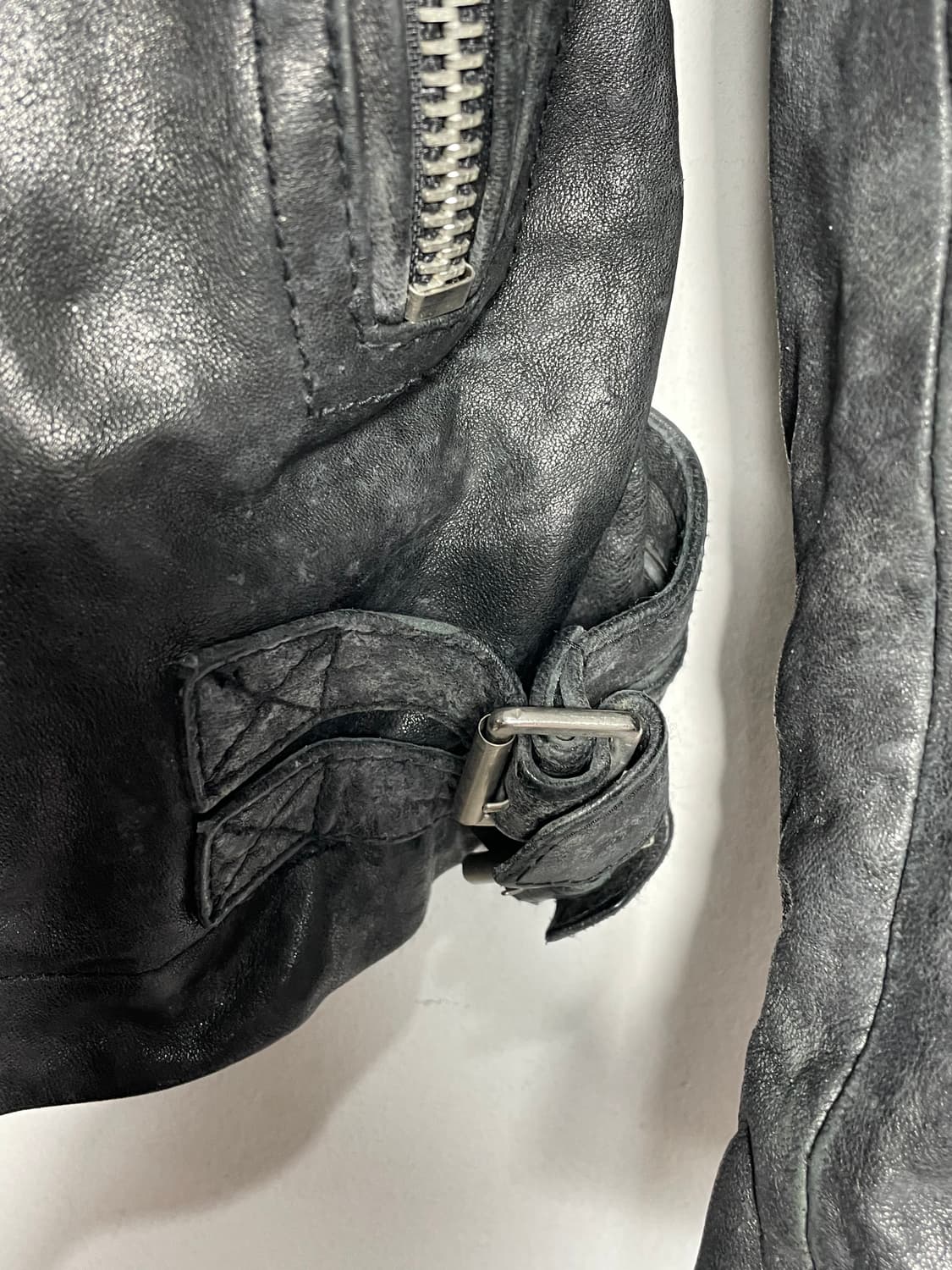 (BUCKAROO)버커루 블랙 가죽 라이더 자켓 상품이미지5