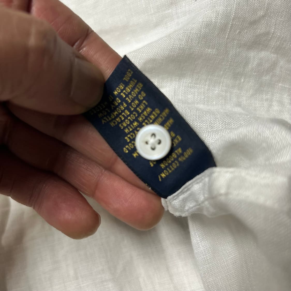 폴로랄프로렌 해외판 린넨 화이트 셔츠 105 상품이미지3