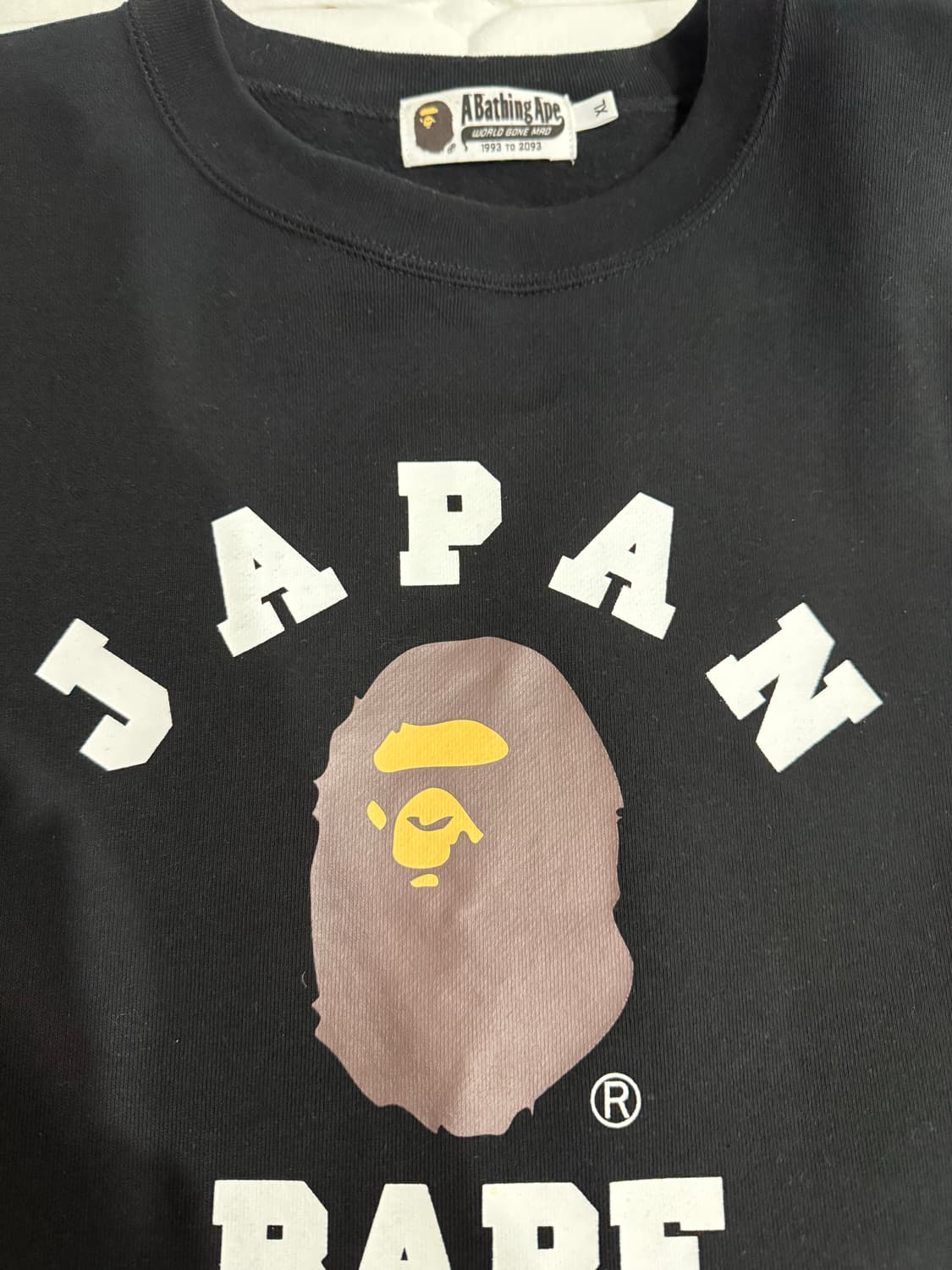 베이프 JAPAN BAPE 블랙 크루넥 스웨트 셔츠 상품이미지2