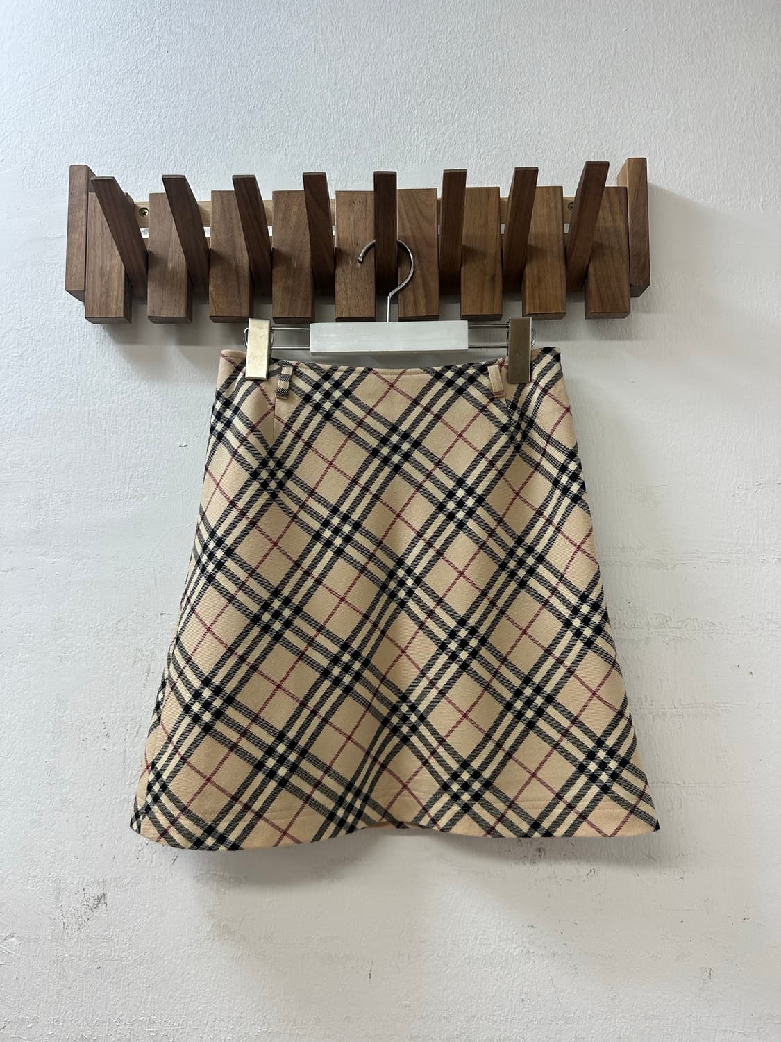 드라이완료 버버리 블루라벨 Burberry 노바체크 울100 스커트 36 상품이미지1