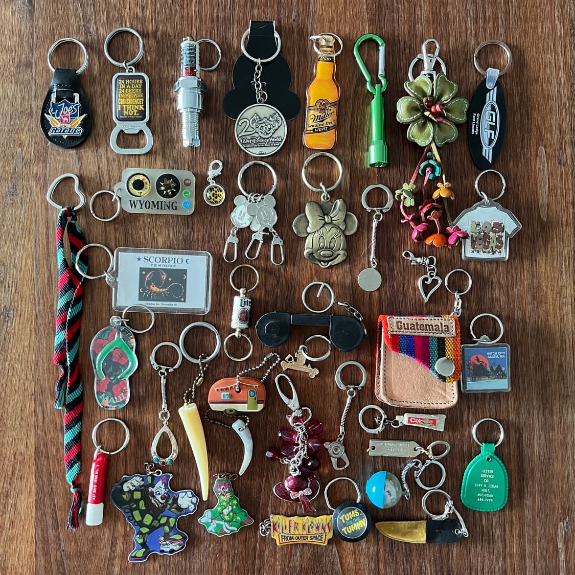 90s vtg Guatemala Leather Pouch Keyring 상품이미지5