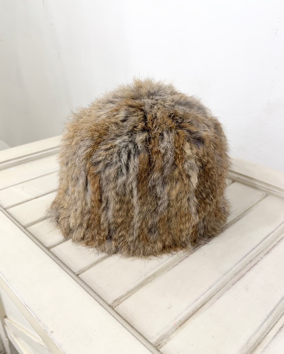 Mix brown rabbit fur beanie 상품이미지4