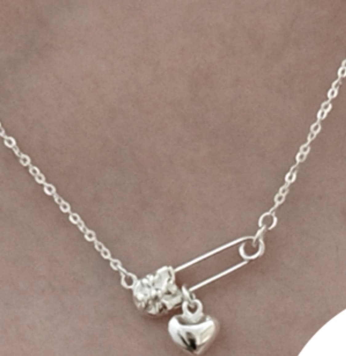 어나더셀 Clover heart pin pend 목걸이 상품이미지2