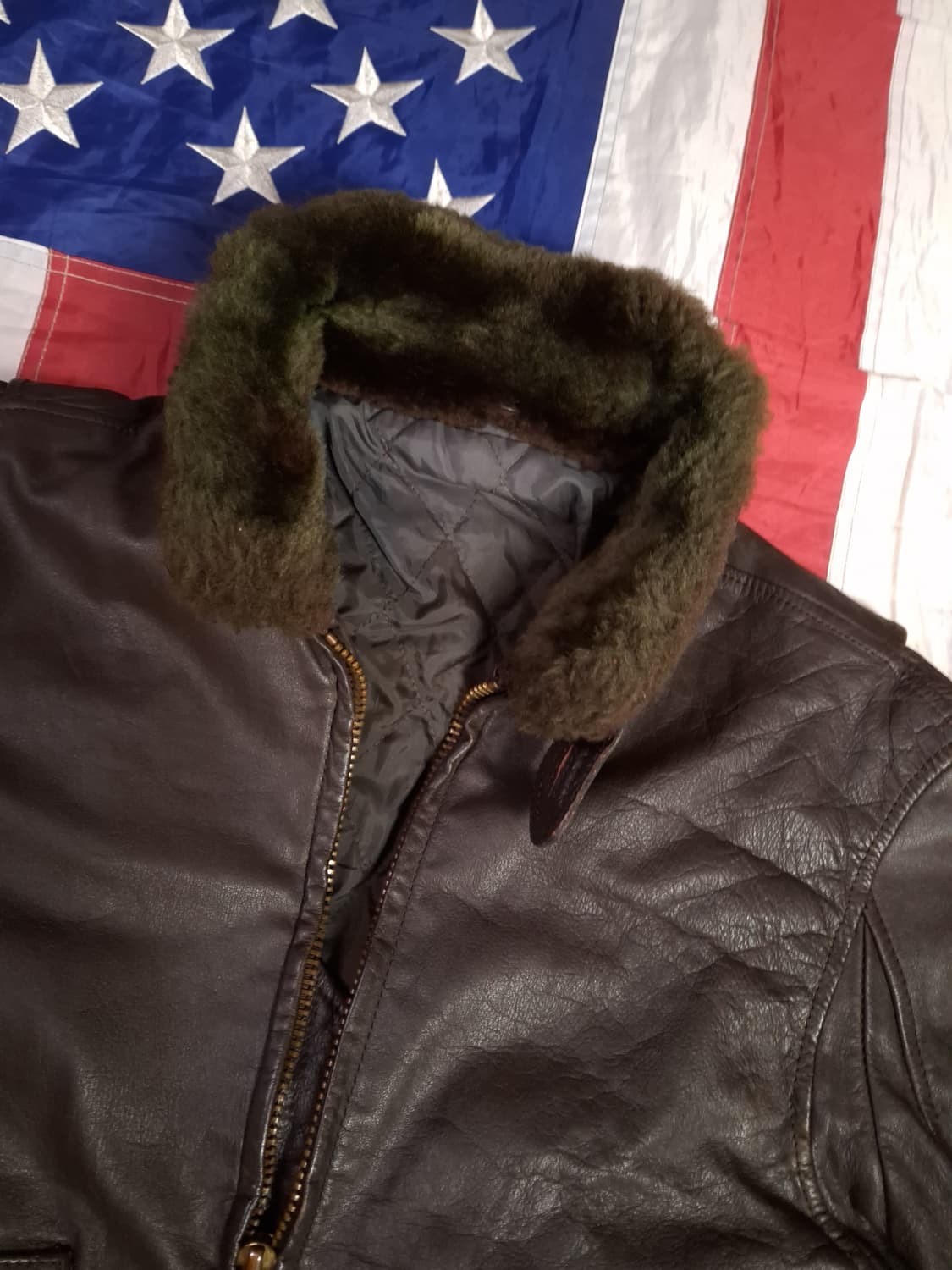 빈티지 미해군 TYPE 리얼레더 G-1 항공점퍼 상품이미지3