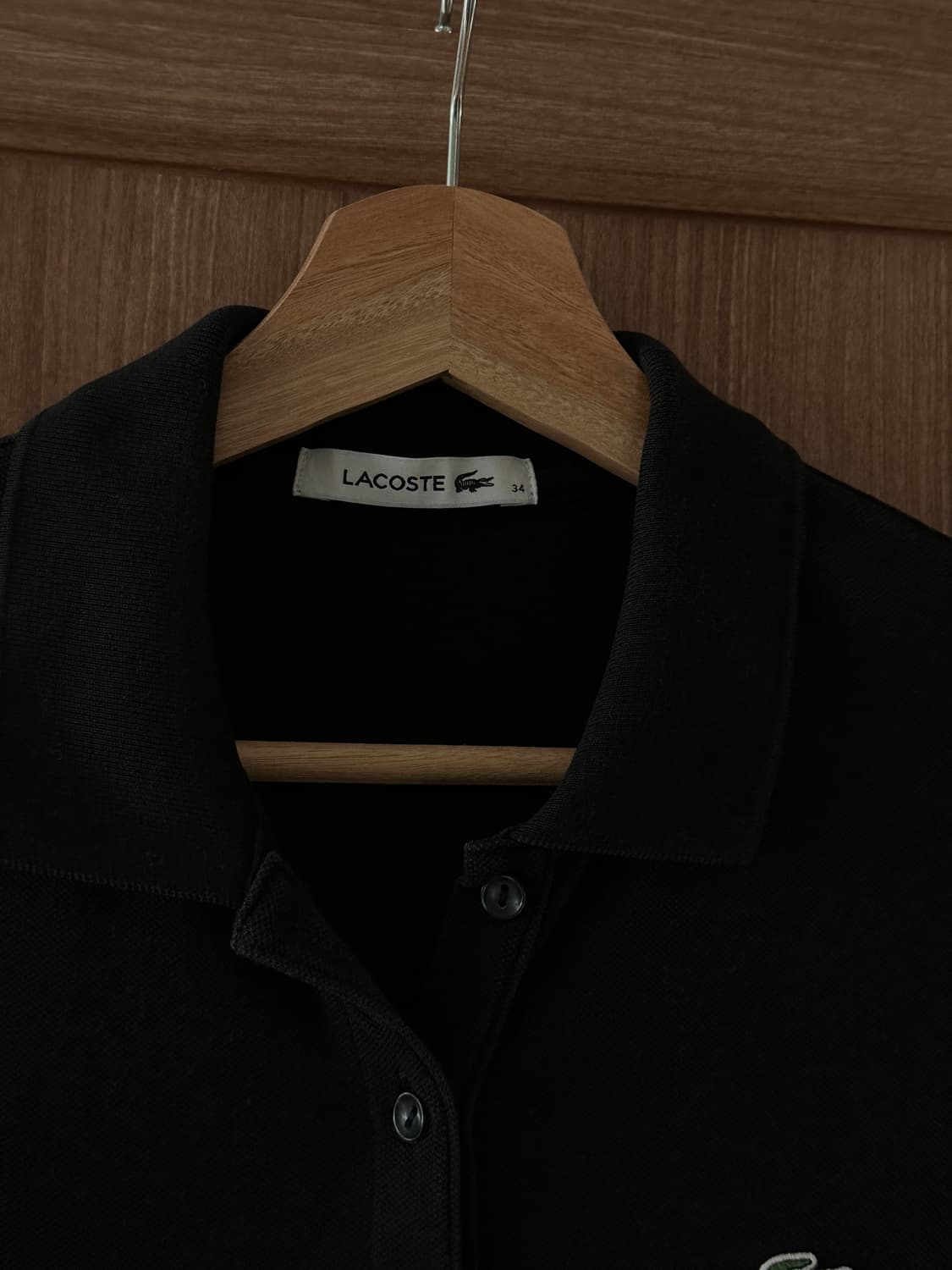 LACOSTE 여성 블랙 PK 반팔 원피스 34  상품이미지5
