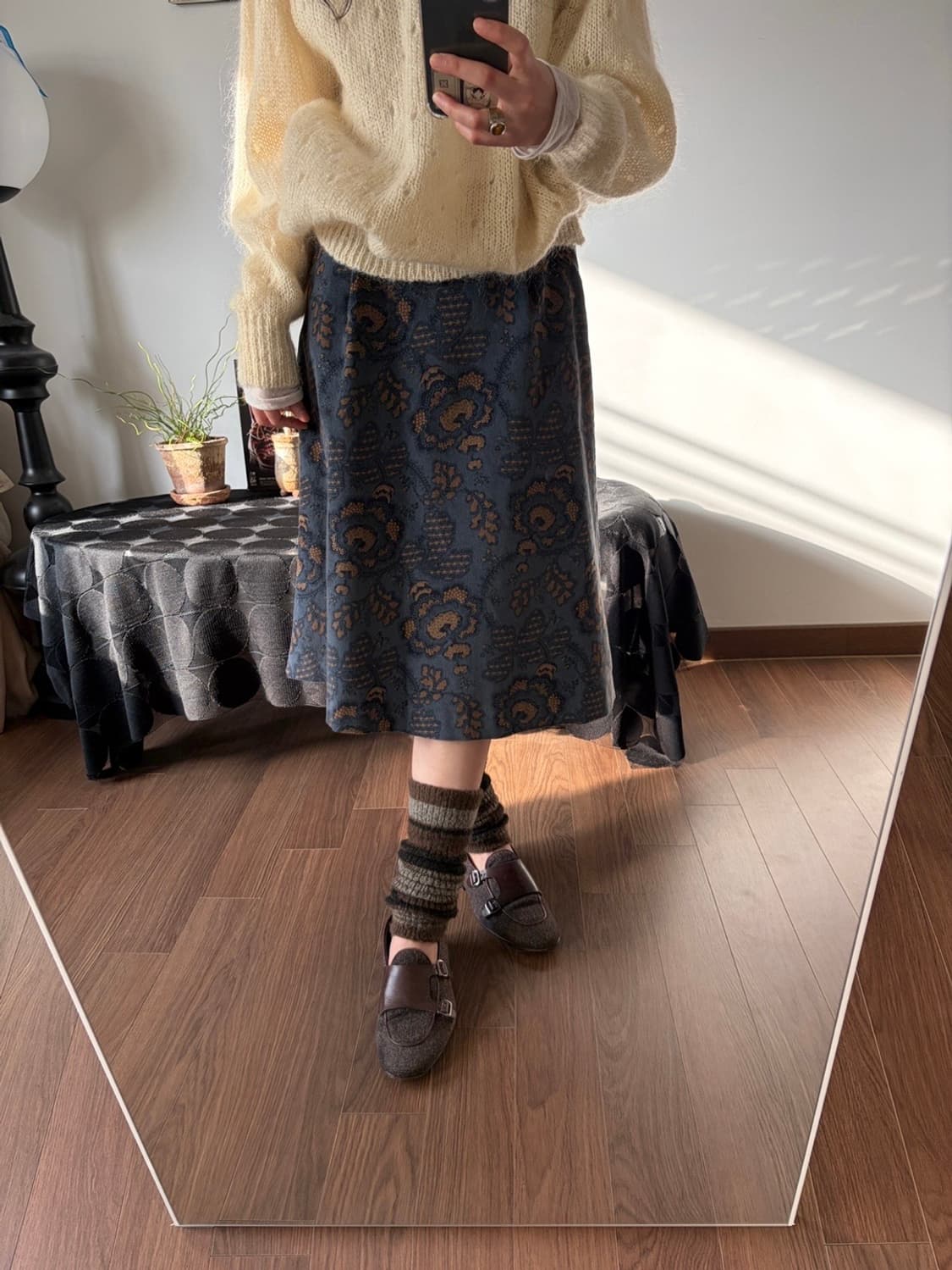 patterned midi skirt 상품이미지3