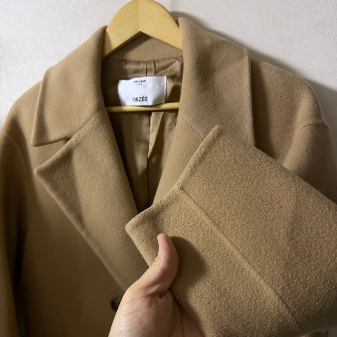 OBZEE 오브제 여성 캐시미어 코트 (66-77정도) 상품이미지3