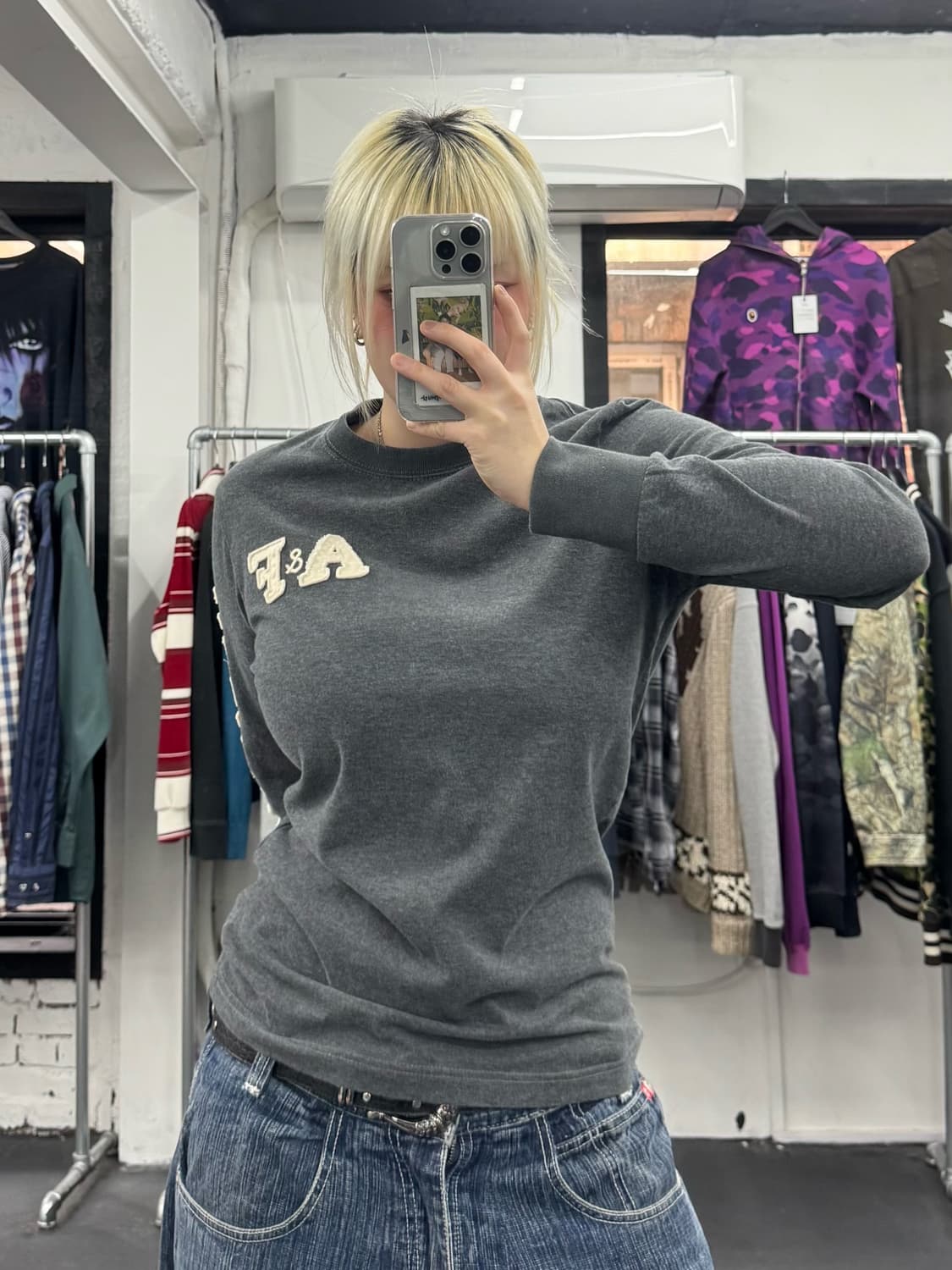 아베크롬비 사이드 로고 롱슬리브 상품이미지2