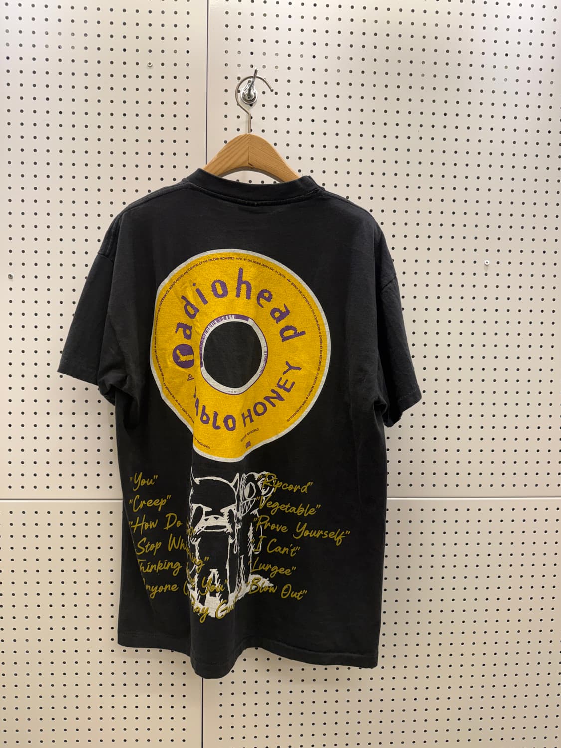 빈티지 라디오헤드 1993 파블로 허니 반팔 티셔츠 U1635 상품이미지3