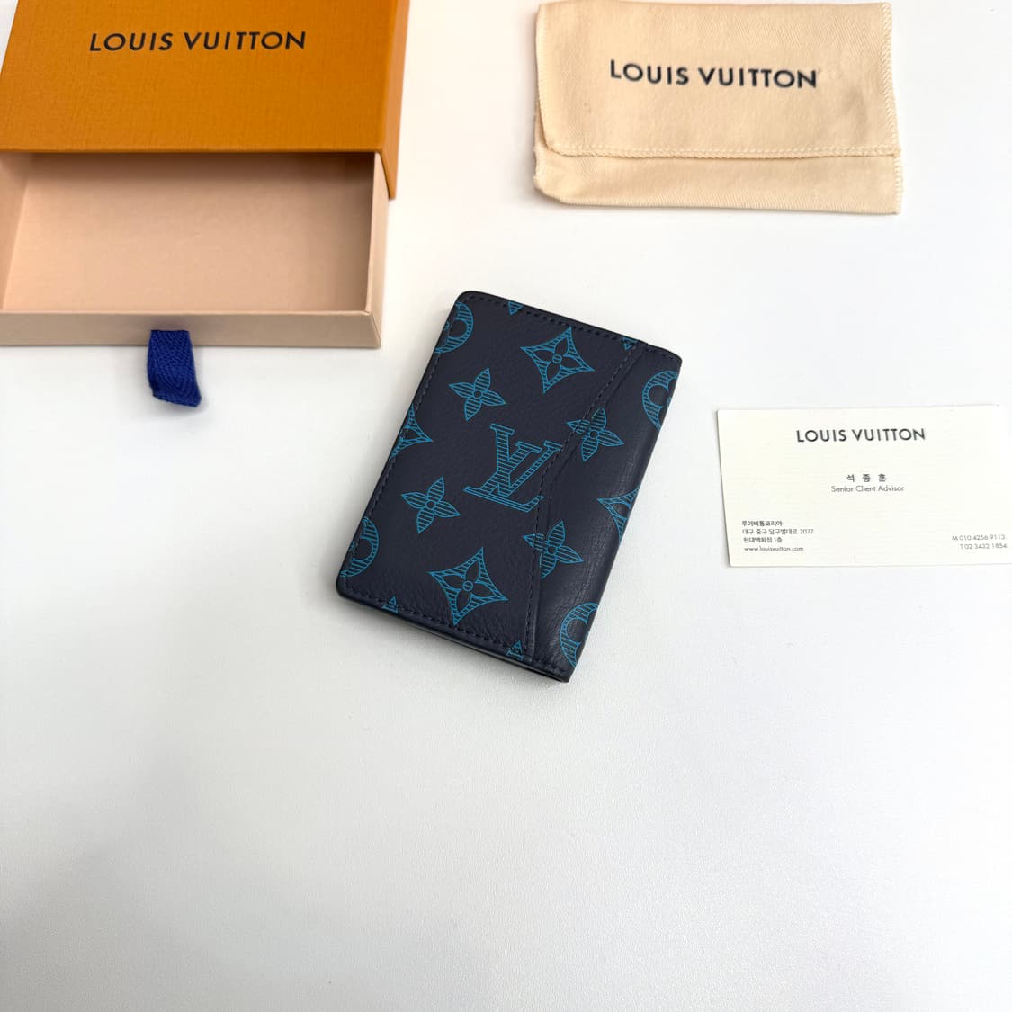 [한정판] 루이비통 쉐도우 오거나이저 지갑 네이비 블루 상품이미지3