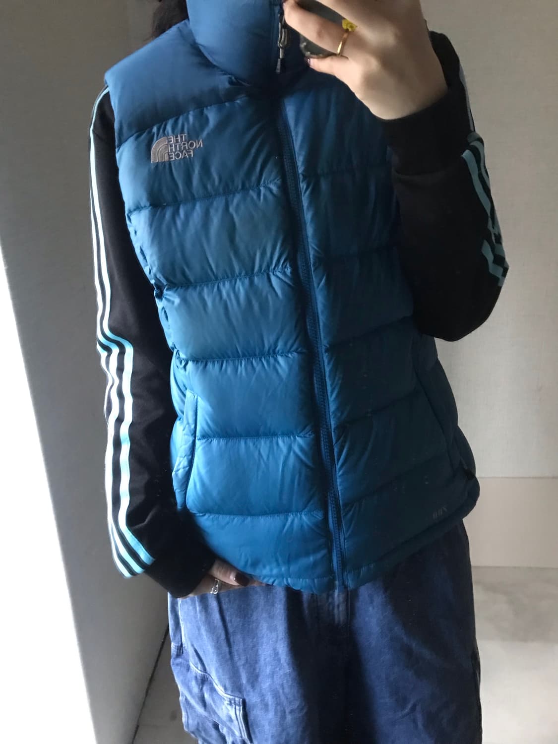 노페 연하늘 눕시 패딩조끼 상품이미지3