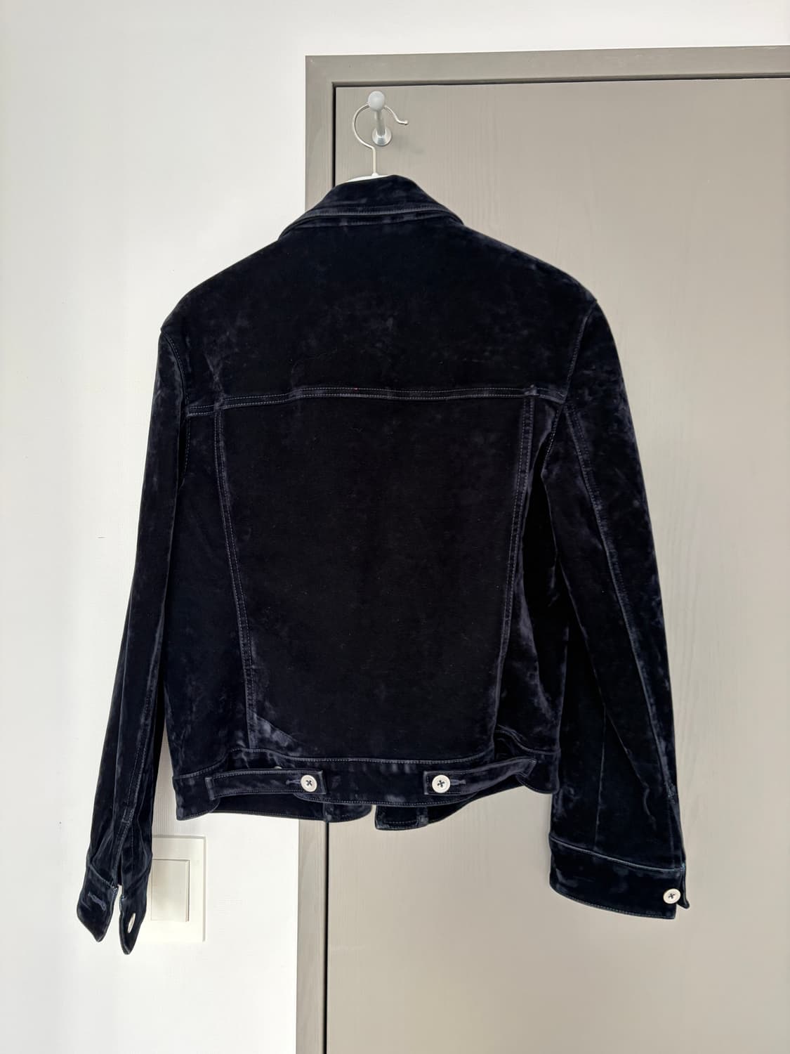 [m] 자라 플록 벨벳 점퍼 상품이미지4