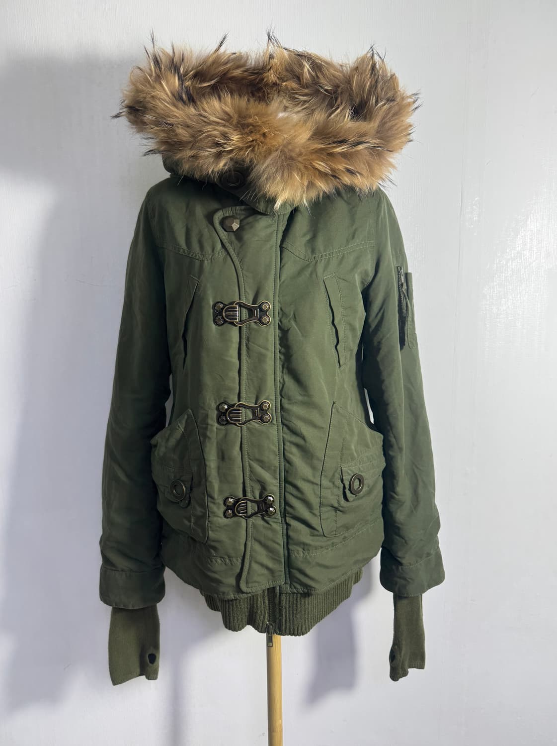 Sly n3b 라쿤 퍼 밀리터리 후드 파카 y2k lgb goa  상품이미지1