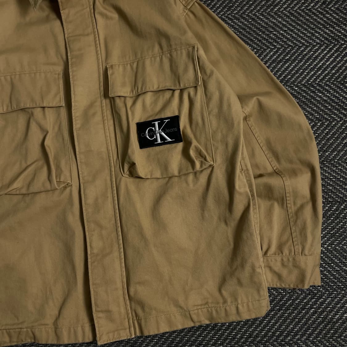 캘빈클라인 브라운 데님 포켓 워크 자켓y 3572 상품이미지3