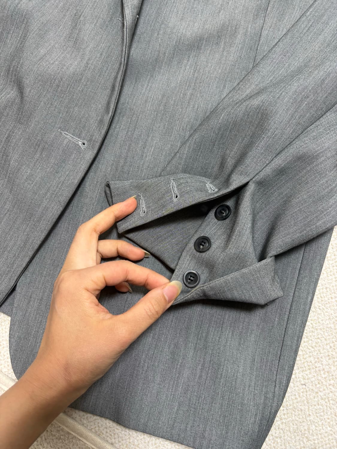 그레이 오버핏 블레이져 상품이미지3