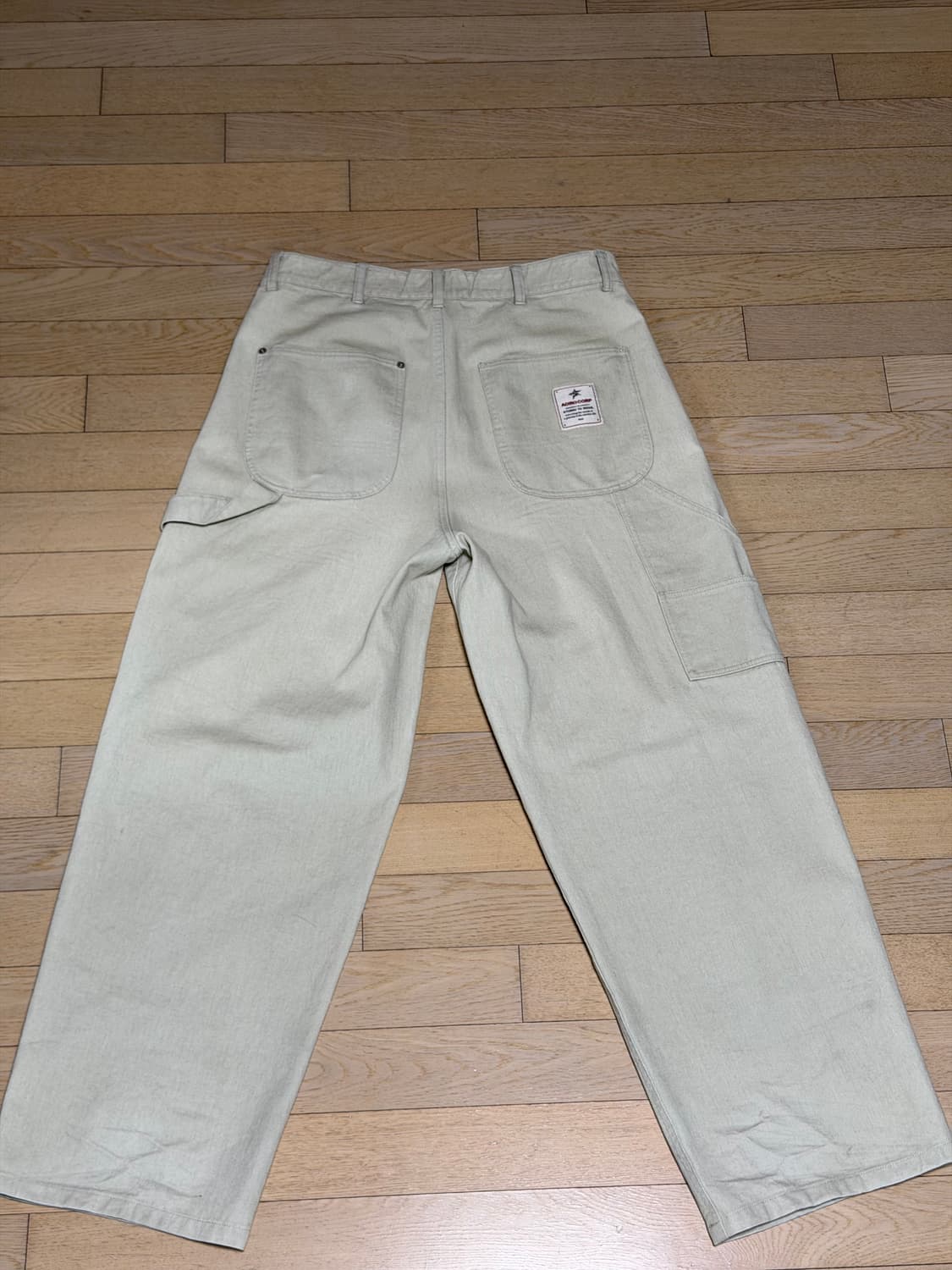 [KREAM 단독] 아오이로 커티드 더블니 팬츠 라이트 세이지 1 상품이미지6