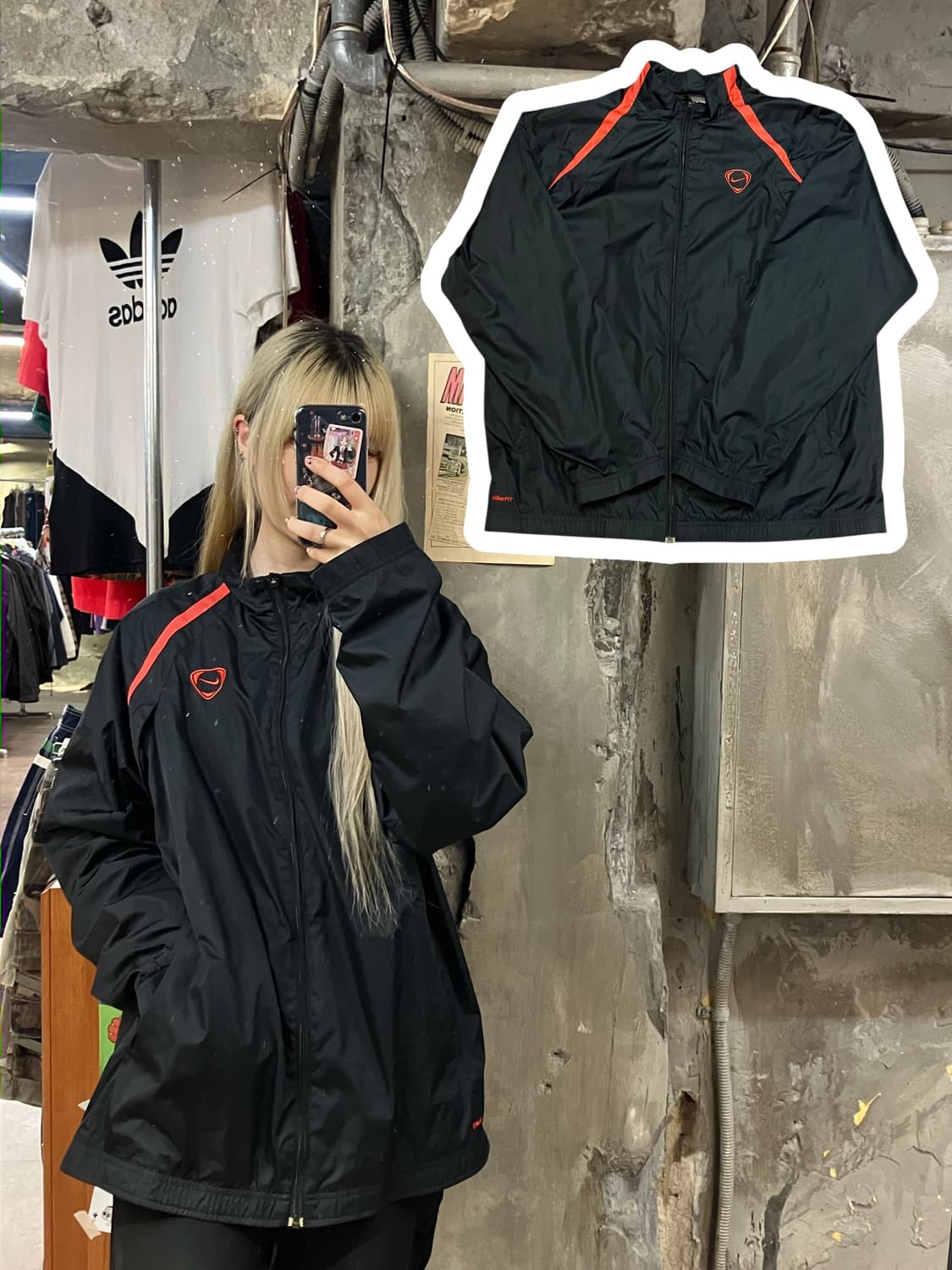 나이키 바람막이 블랙 XXL  #csz1320 상품이미지1