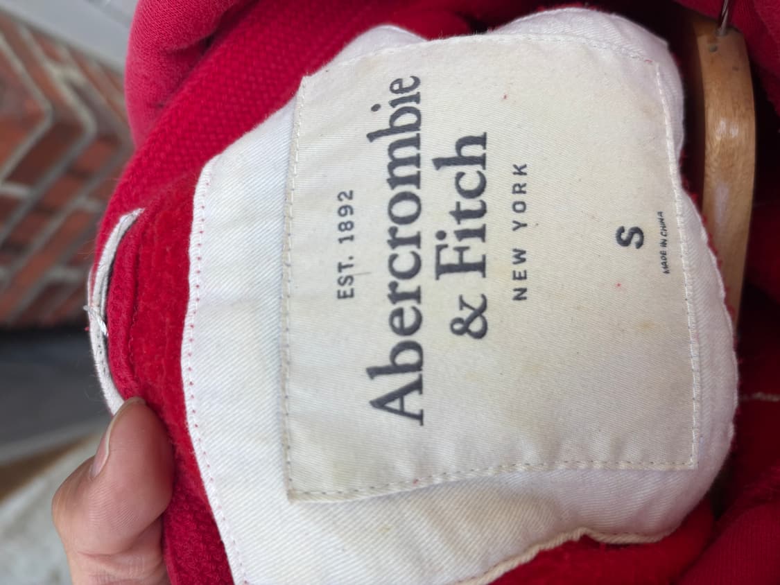 아베크롬비 47 자수 레드 후드티  상품이미지5