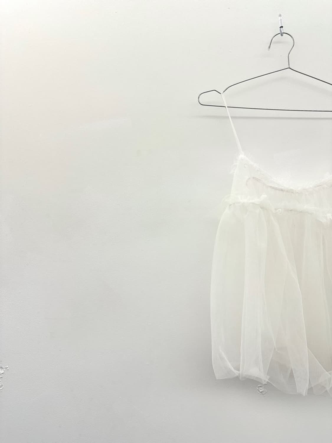 Lace frill layered bustier / white 상품이미지4