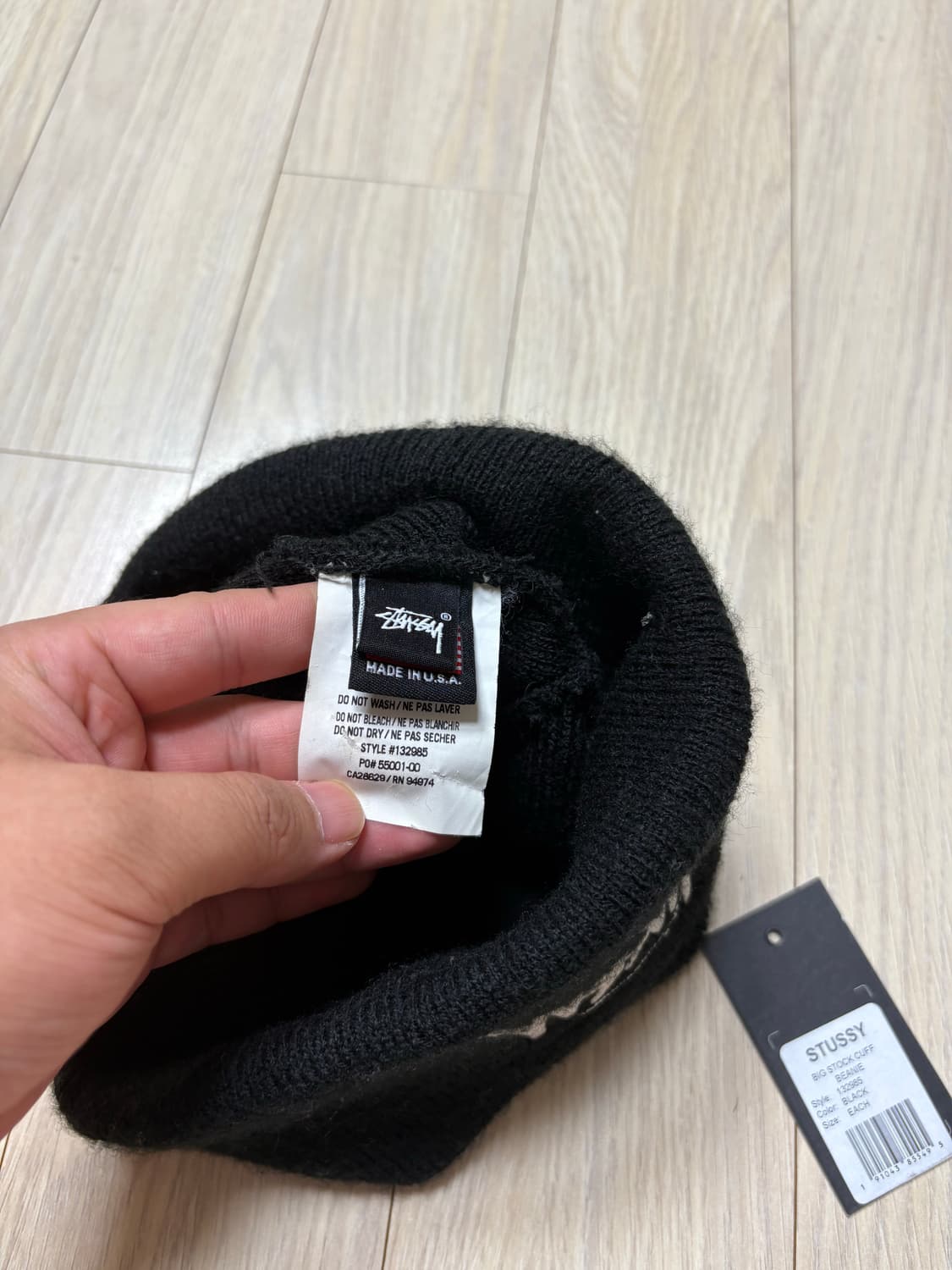 스투시 빅 스탁 커프 비니 블랙 상품이미지4