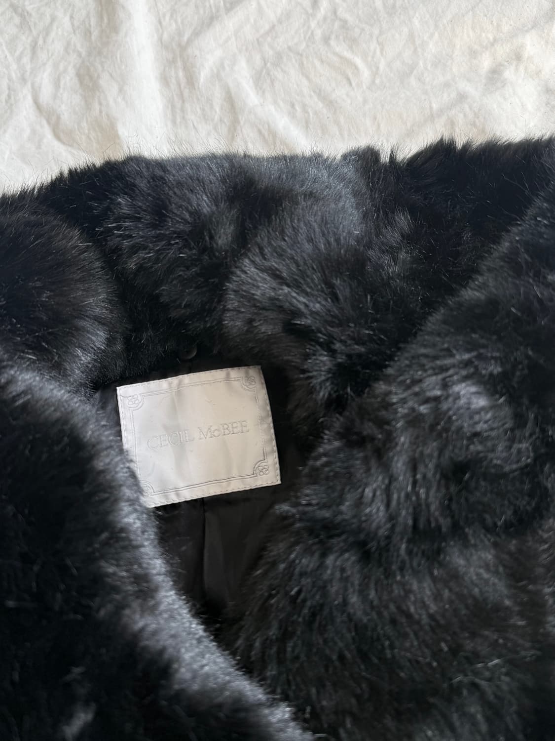 세실맥비 고딕 오네갸루 고스로리 펑크 퍼 트리밍 울 코트  상품이미지5