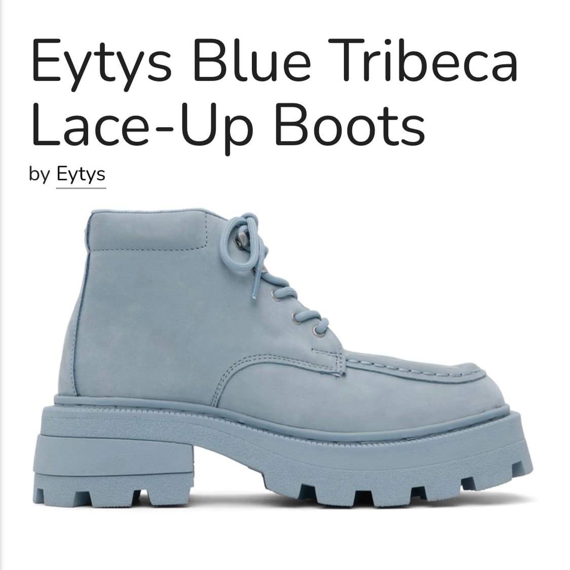 [새상품] Eytys - Tribeca Lace-up Boots (36) 상품이미지3
