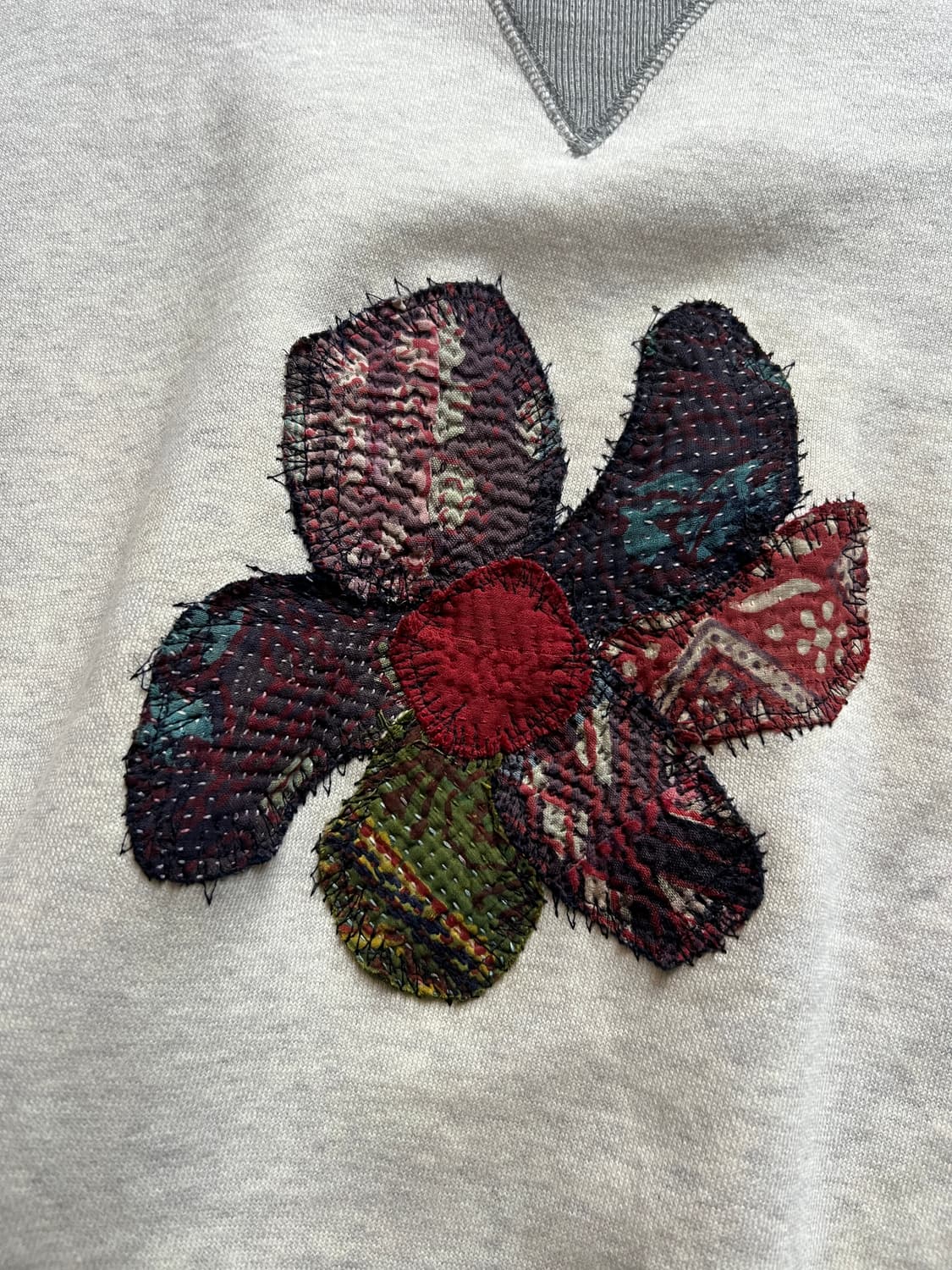 [L]HINOYA 히노야 유니온메이드 보로 패치 리페어 스웻셔츠 상품이미지3