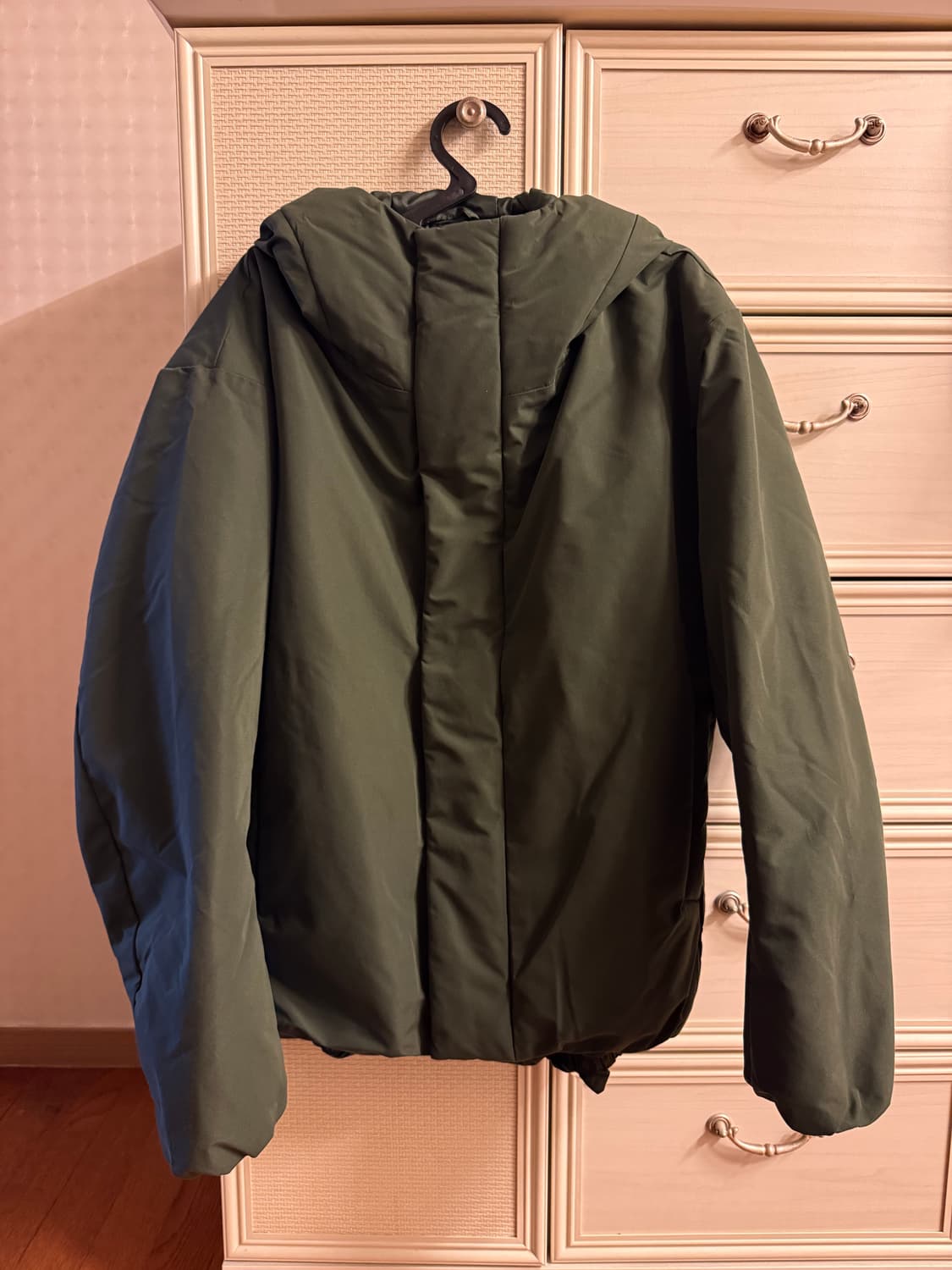 무인양품 방풍 발수 패딩 후드 재킷 카키 M 상품이미지2