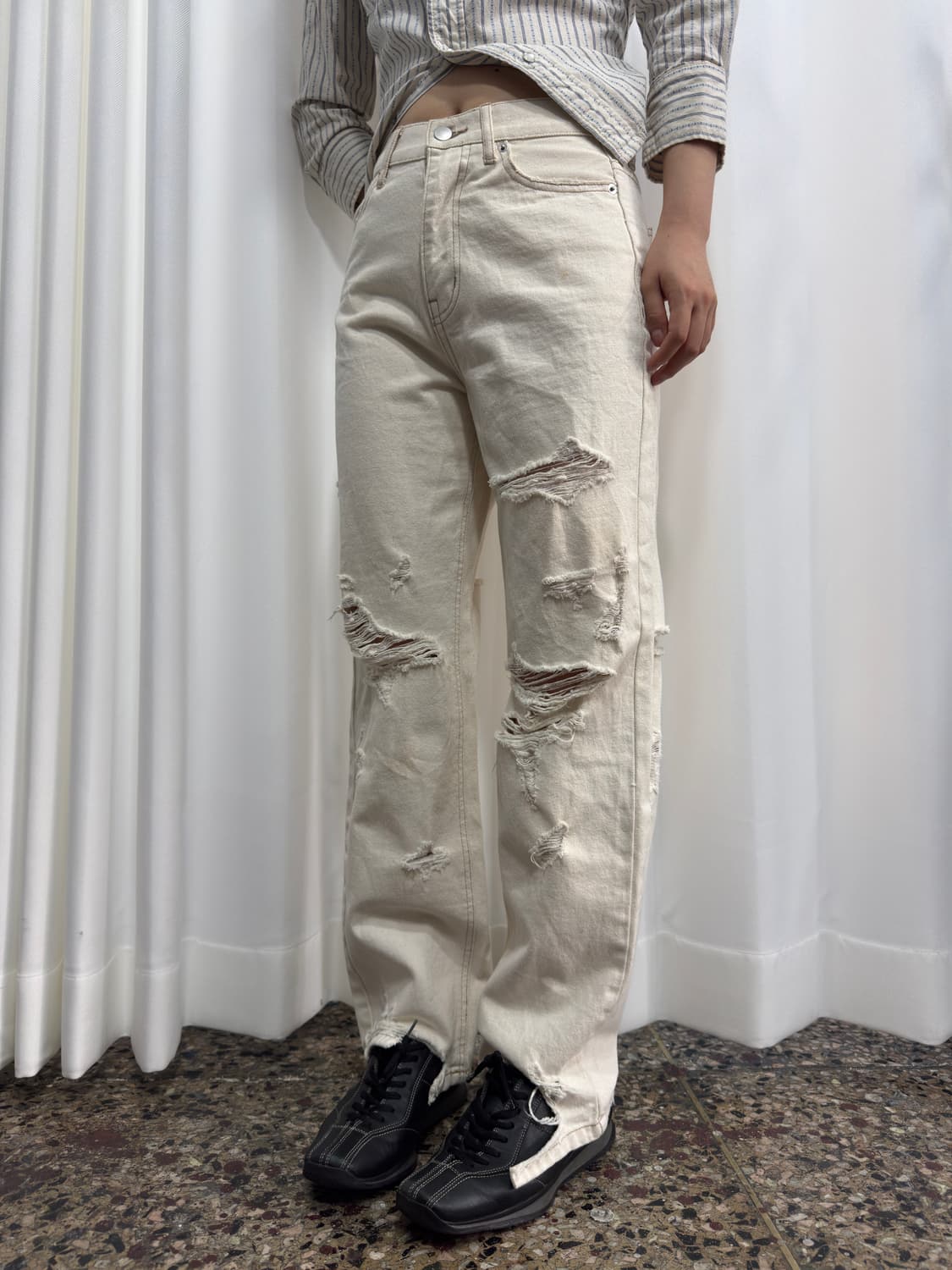 w.w.g damage detail pants 상품이미지2