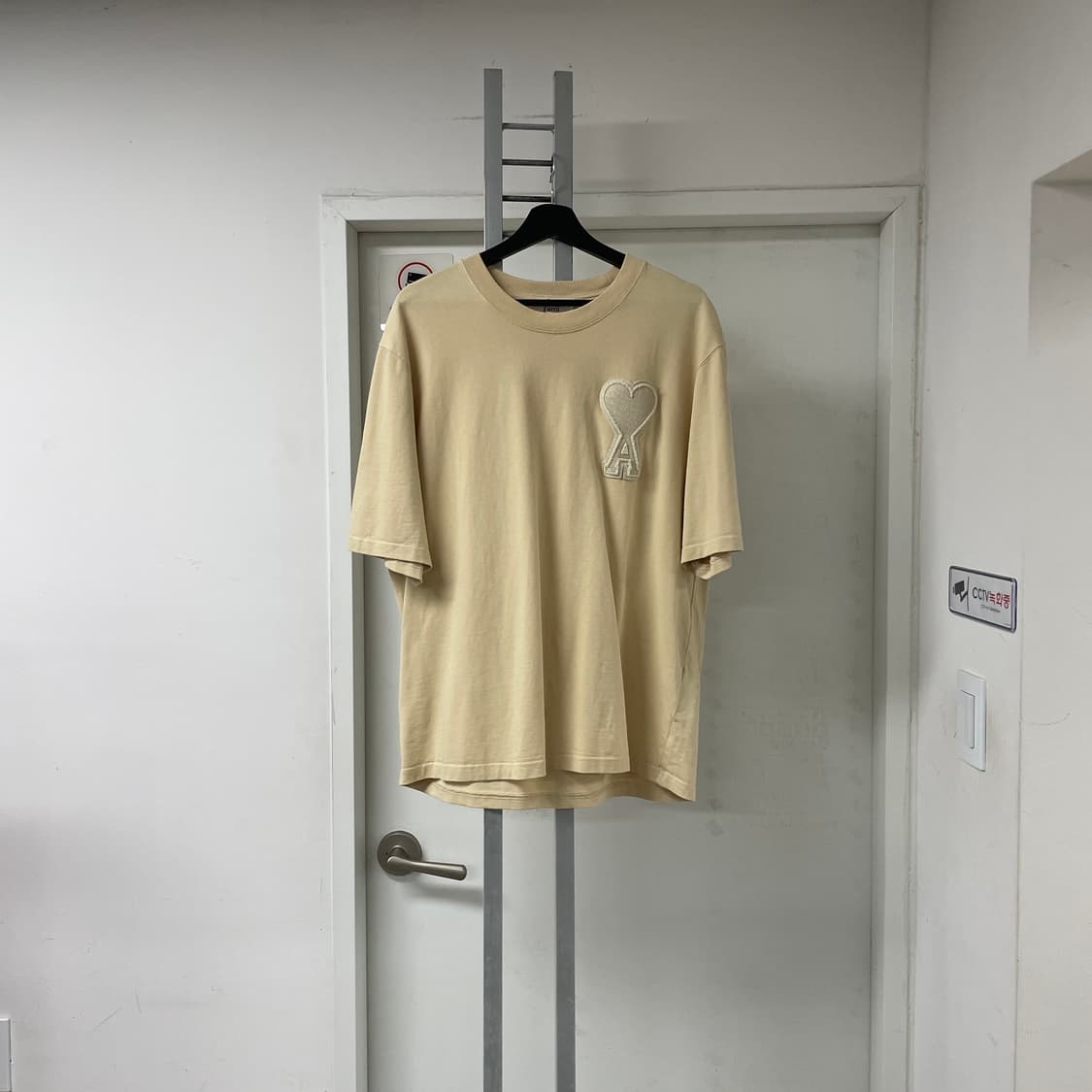 AMI 아미 빅하트 반팔 티셔츠 베이지 L 상품이미지1