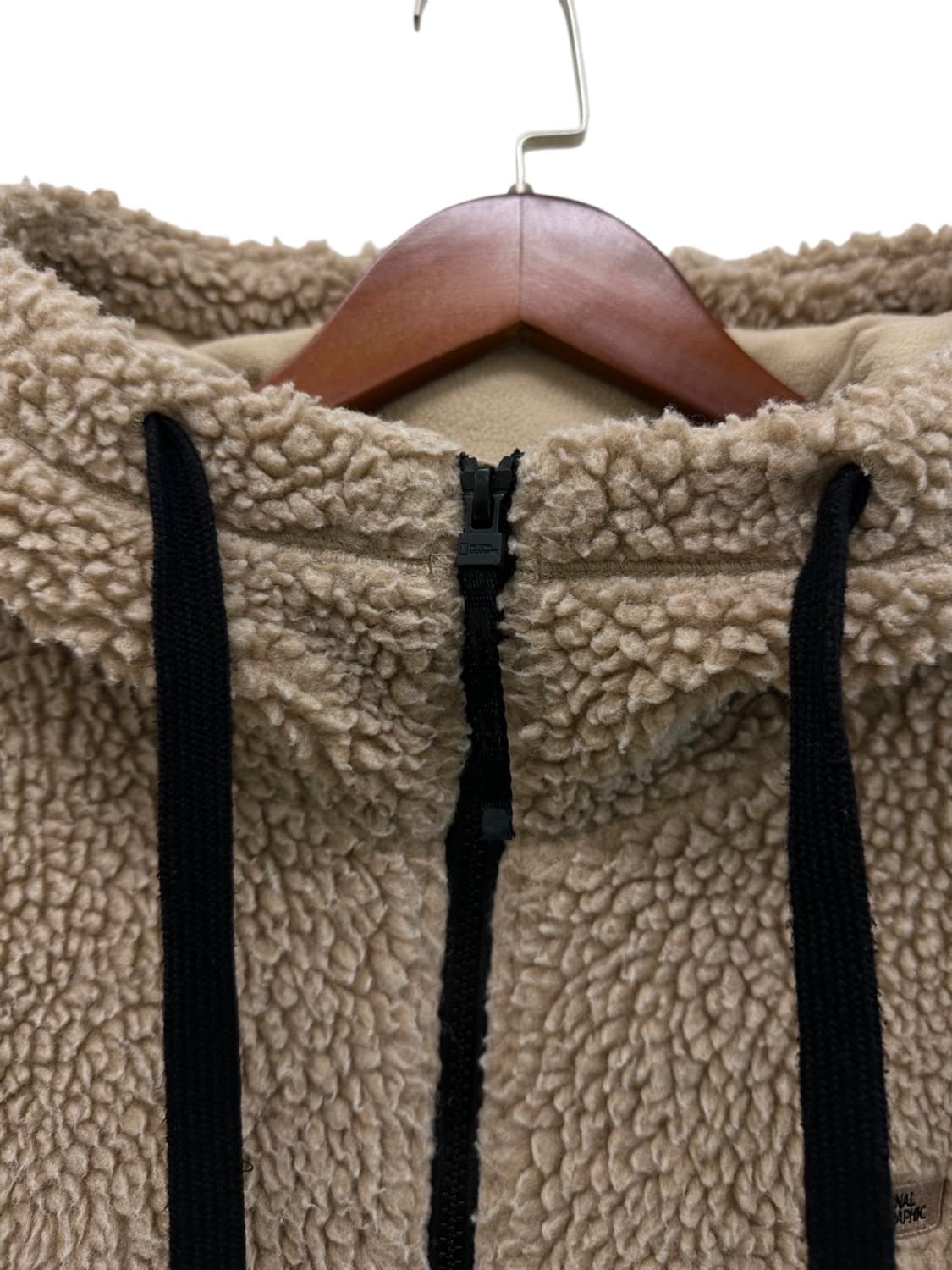 내셔널지오그래픽 후리스 플리스 후드집업 베이지 (M) 상품이미지3