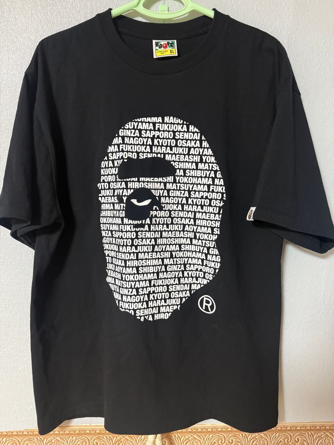 베이프 재팬 에이프 헤드 티셔츠 블랙 xl사이즈 상품이미지1