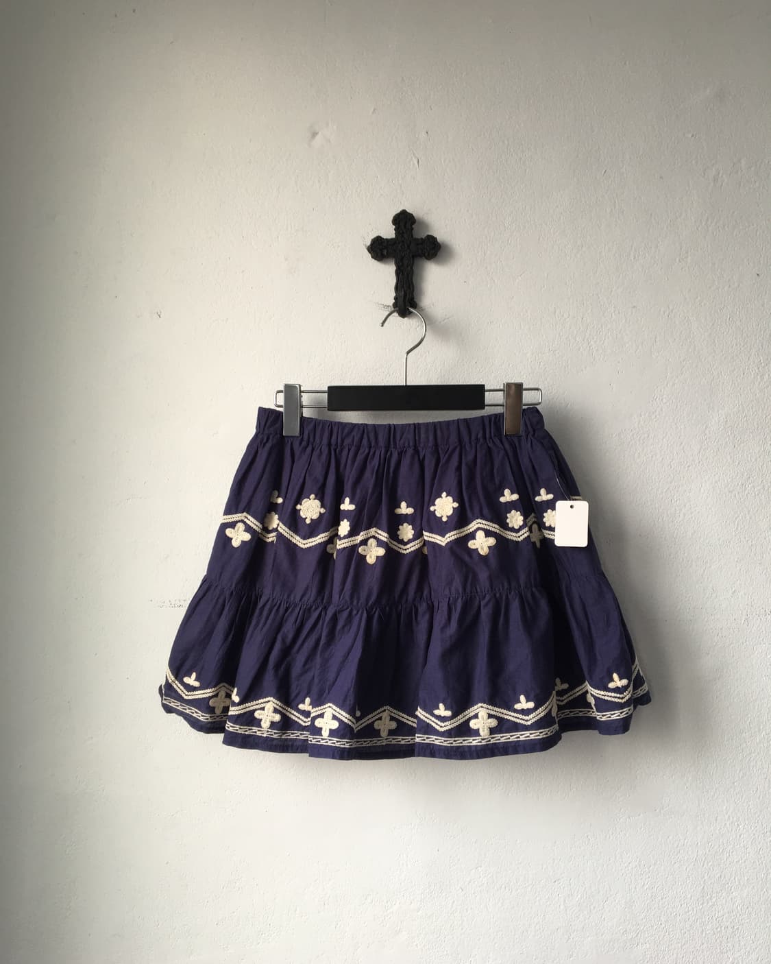 Crochet embroidery point mini skirt 상품이미지1
