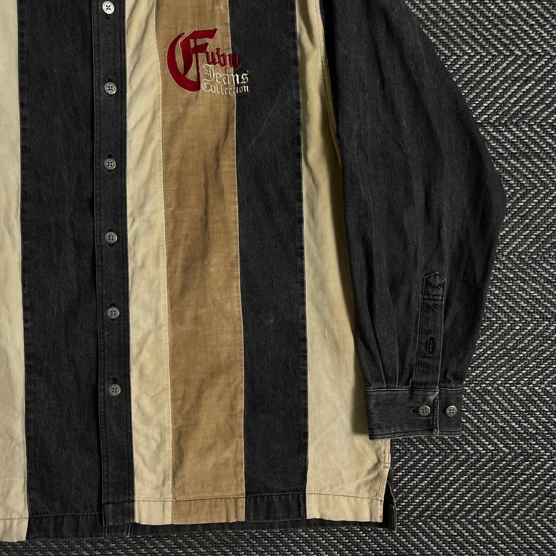 00s 후부 y2k 올드스쿨 코듀로이 데님 박시핏 셔츠y3110 상품이미지3