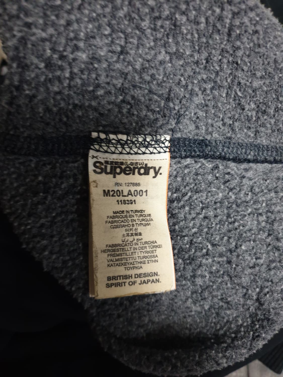 SUPERDRY 수퍼드라이 도쿄재팬 레터링 기모 후드티 블랙 (M) 상품이미지4
