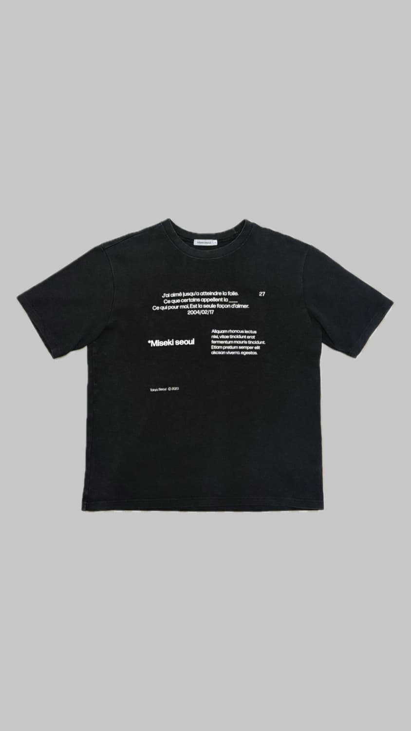 미세키서울 Miseki typography short sleeves 상품이미지1
