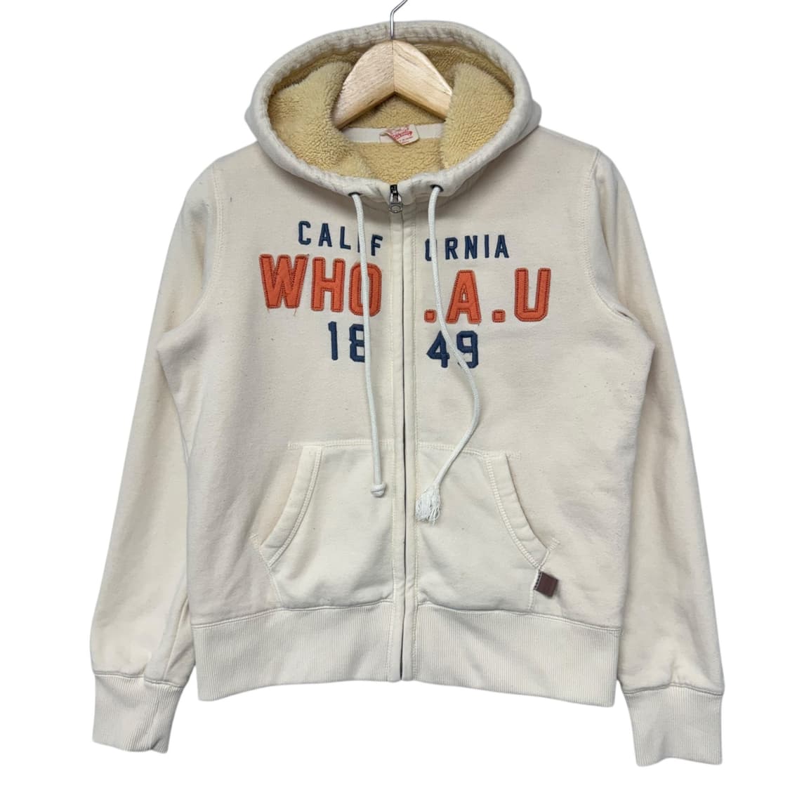 후아유 아치로고 양털후드집업 상품이미지1