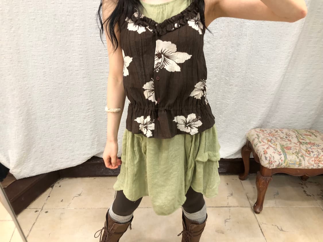Soft green hippie blouse 상품이미지6