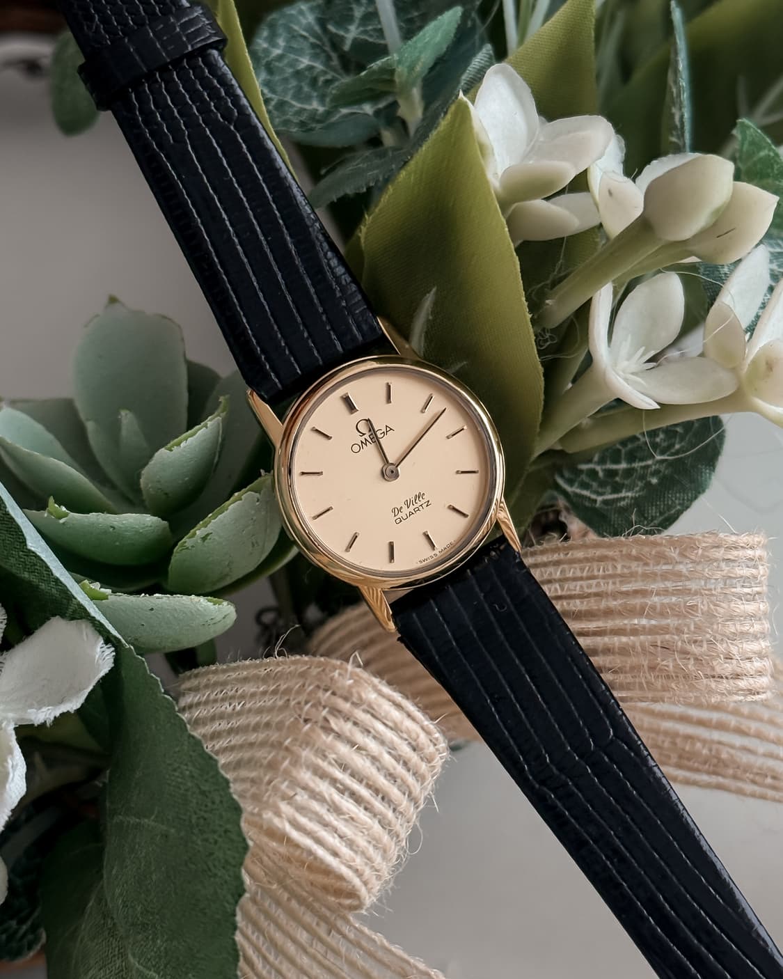 오메가 드빌 라운드 골드 시계 상품이미지2