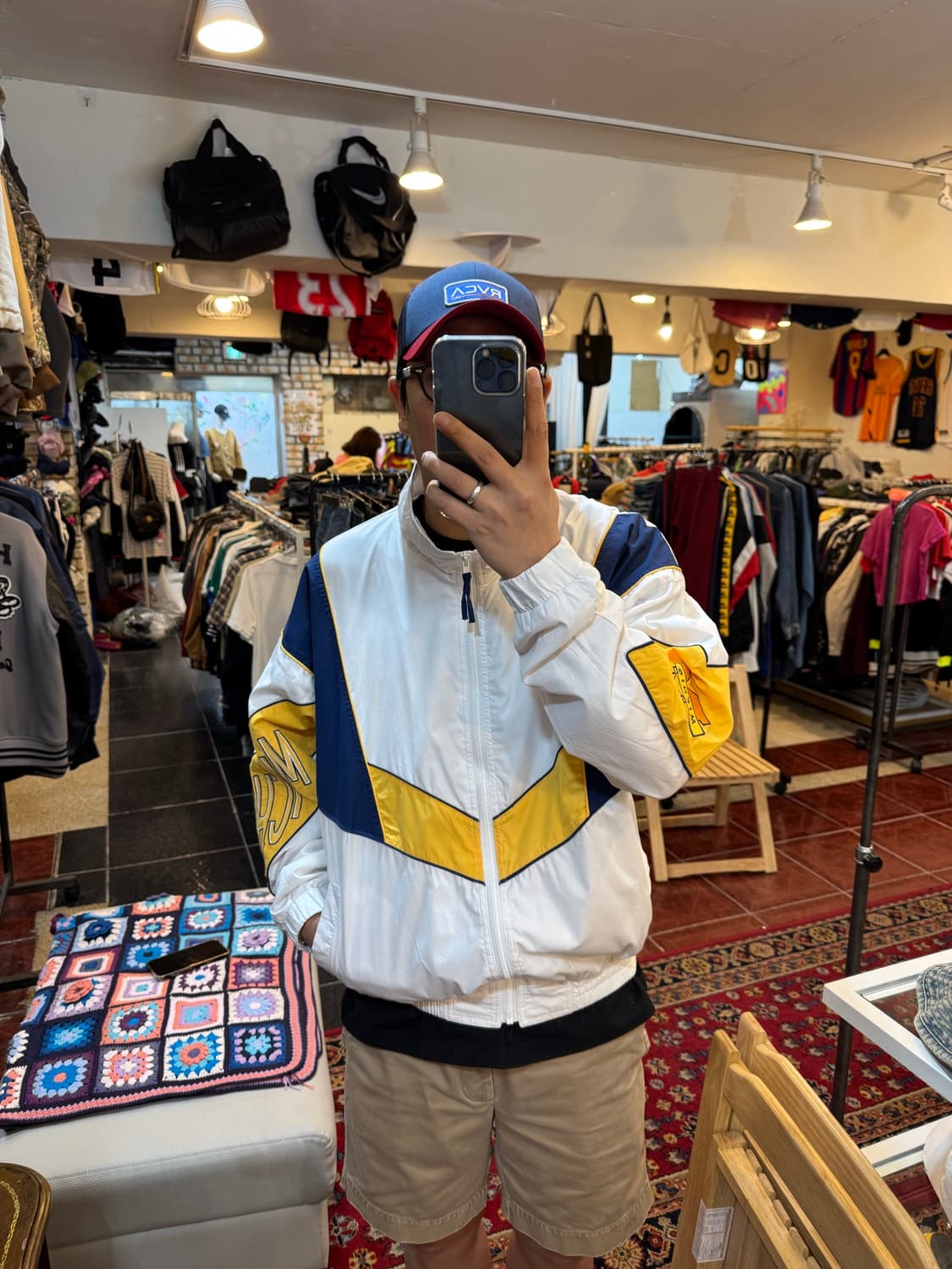 90s 올드스쿨 미시간 대학 스타터 윈드브레이커 XL 상품이미지10
