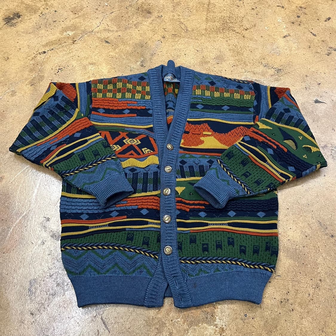 [정품/M] 게쿠 오스트레일리아 케이블 울 가디건 b18 상품이미지2