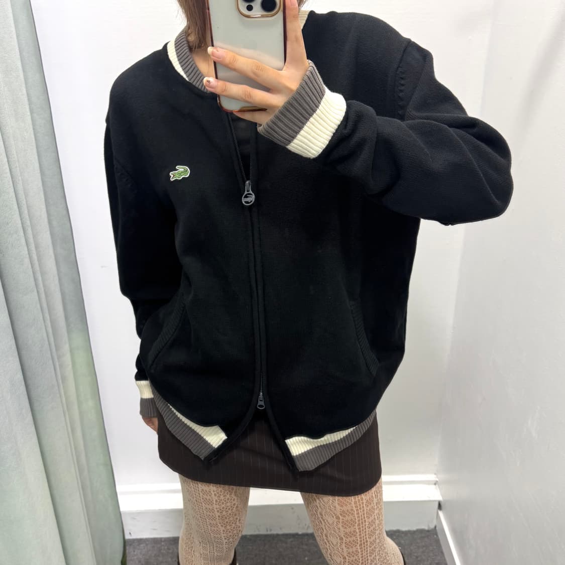 라코스테 블랙 투웨이 가디건 상품이미지3