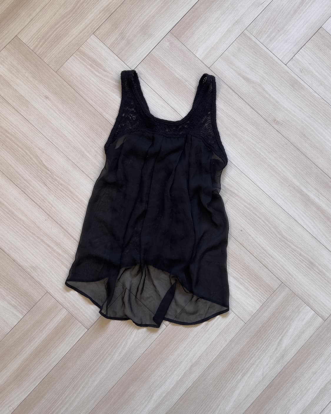 [Forever 21] Lace & Chiffon Ruffle Tank  상품이미지4