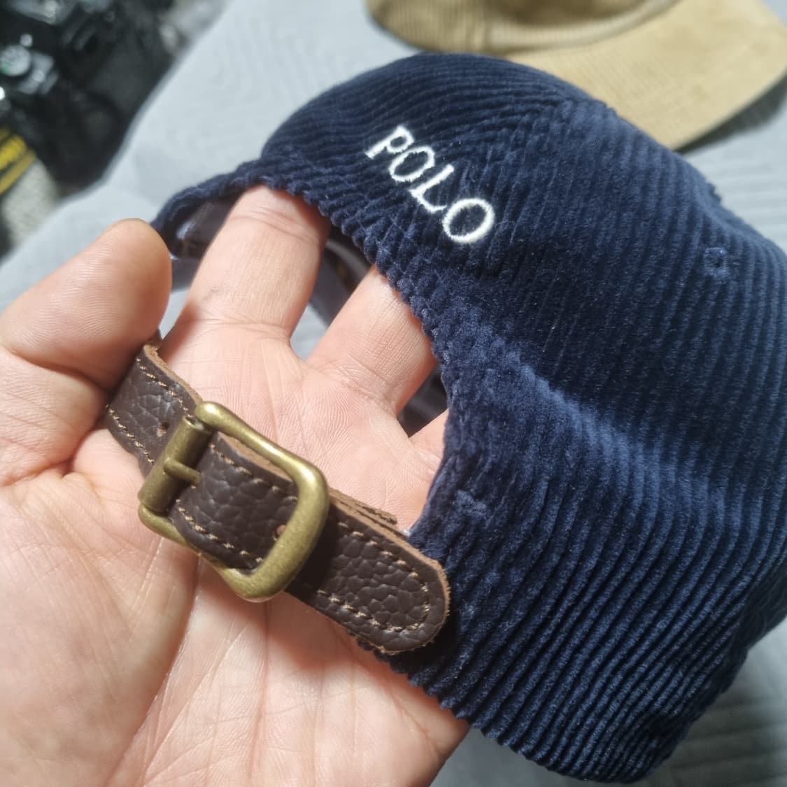 폴로 코듀로이 볼캡 네이비 상품이미지4