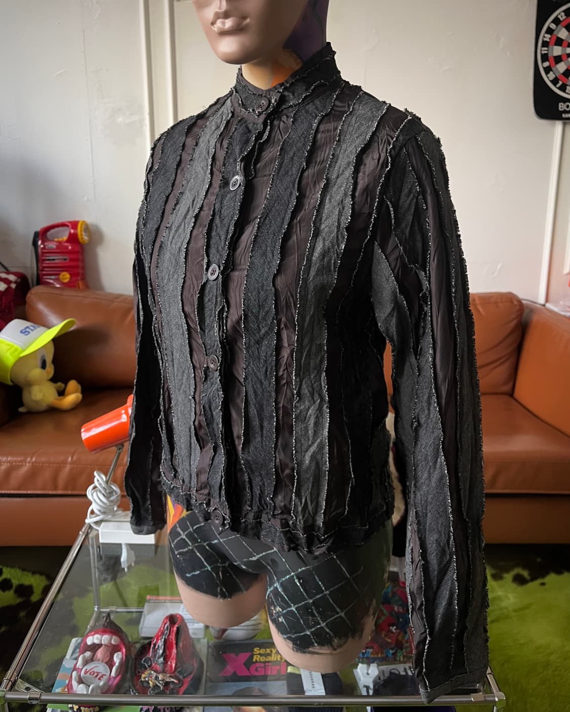 90-00s ST.CHRIS Japan Denim Pleats JK 상품이미지2