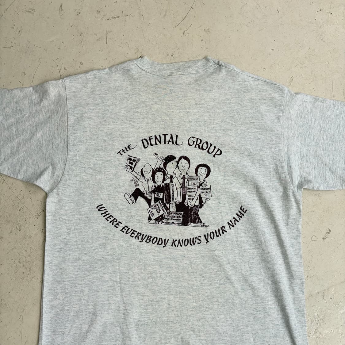 90s USA The Dental Group 싱글스티치 반팔티 L 상품이미지8