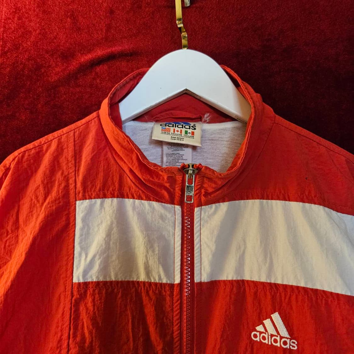 아디다스(Adidas) 80's 올드스쿨 4선 가오리핏 바람막이 상품이미지3