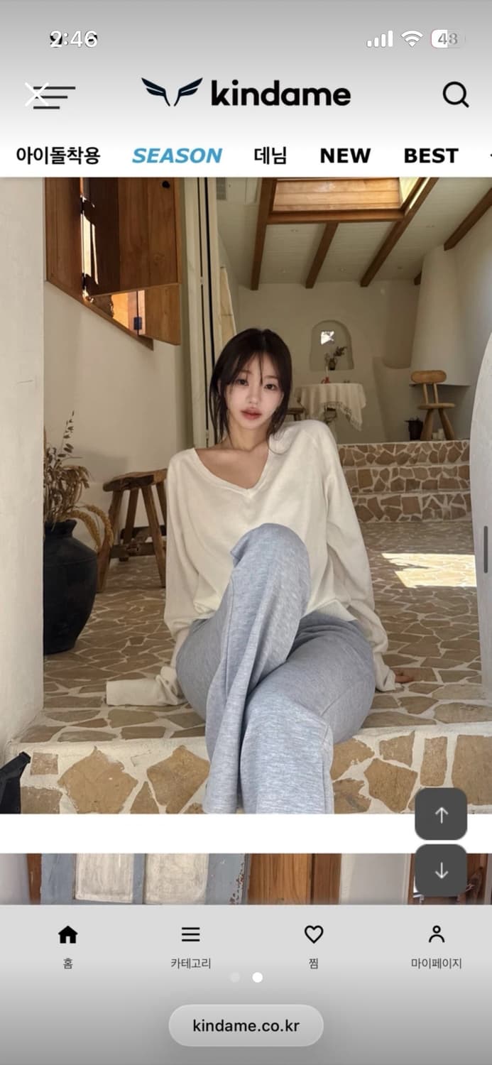 멜란지그레이 카인다미 골반볼륨업 세미 부츠컷 트레이닝팬츠_봄ve 상품이미지2