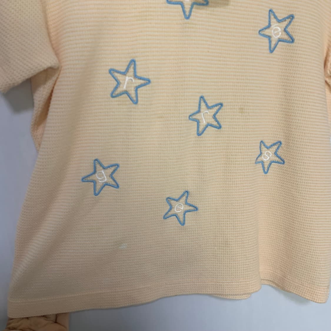꾸레쥬 별 자수 빈티지 반팔 크롭 티셔츠 키즈사이즈 여성 핀터레스트 상품이미지7